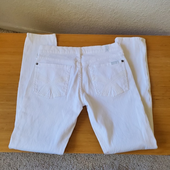 7 For All Mankind Super Skinny White Jeans Size 27 - Picture 2 of 4